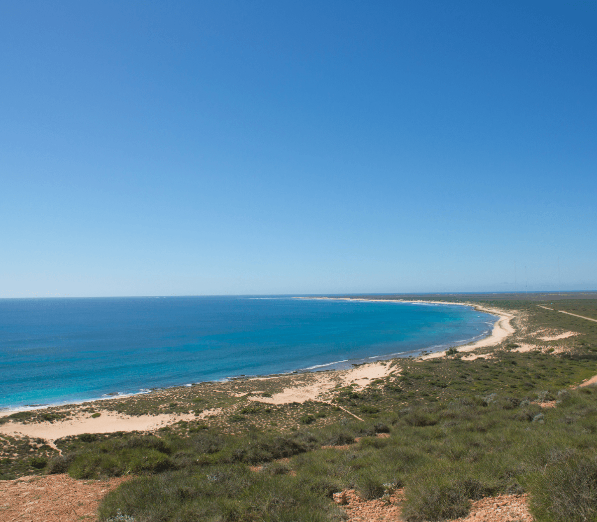 Exmouth township from Town Beach across to Murat Road