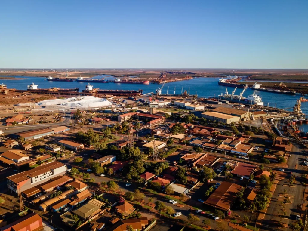 Aerial view of houses in Port Hedland, Western Australia, where the rental income lenders count varies widely between lenders
